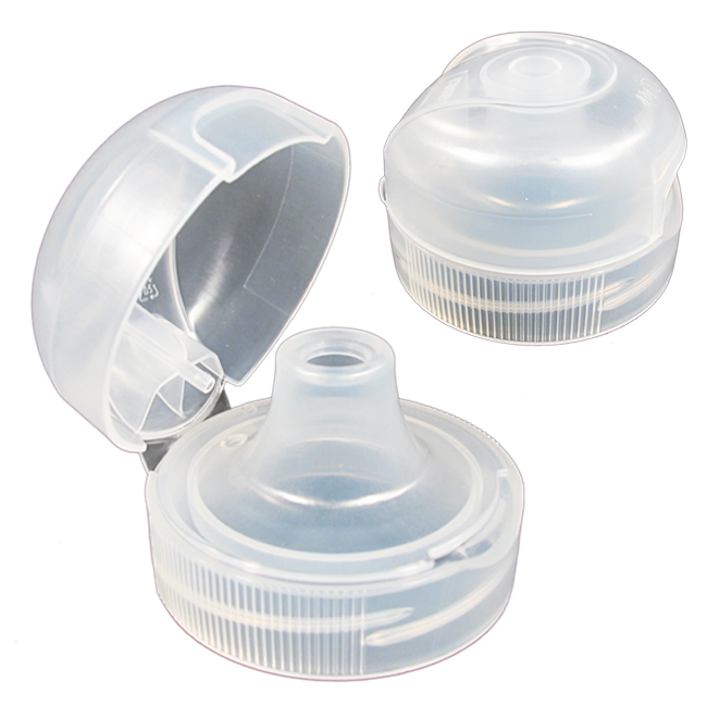 Bild 1 von 2x 0,75L Kavodrink Wasserflasche mit Lebensblume Deckel + 2x FlipTop + 2x Push-Pull