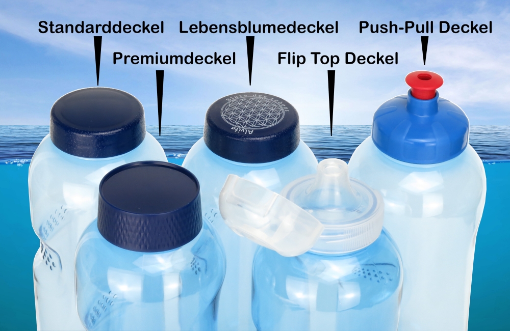 Bild 1 von Kavodrink Tritan Trinkflasche 1,0 Liter, geschmacksneutral, BPA freie  / (Deckelvariante) Standarddeckel