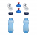 Kavodrinkflasche 2x 0,5 Liter Deckel Lebensblume 2x Flip Top Deckel und 2x Push Pull Deckel (2 Stück)