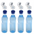 4x Original Kavodrink Tritan Trinkflasche 0,75 L Wasserflasche BPA frei + 4x Trinkdeckel Flip Top  / (Deckelvariante) Premiumdeckel mit integrierter Dichtung (4 Stück)