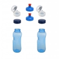 2x 0,5L Kavodrink Wasserflasche Trinkflasche + 2x FlipTop + 2x Push-Pull (2 Stück)