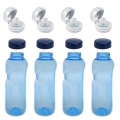 4x Original Kavodrink Tritan Trinkflasche 0,75 L Wasserflasche BPA frei + 4x Trinkdeckel Flip Top  / (Deckelvariante) Standarddeckel (4 Stück)