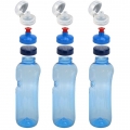 Bild 1 von Kavodrinkflasche 3x 1,0 Liter Lebensblumedeckel + 3x Flip Top + 3x Push Pull